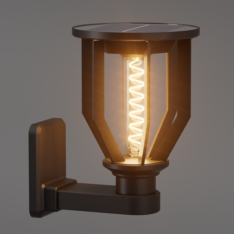 PY-LED GR B04 Rund Solar Væglampe
